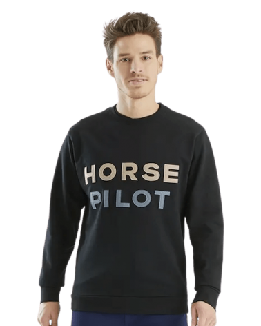 Sweat Team Homme Horse Pilot - Noir  Horse pilot Pulls et Gilets