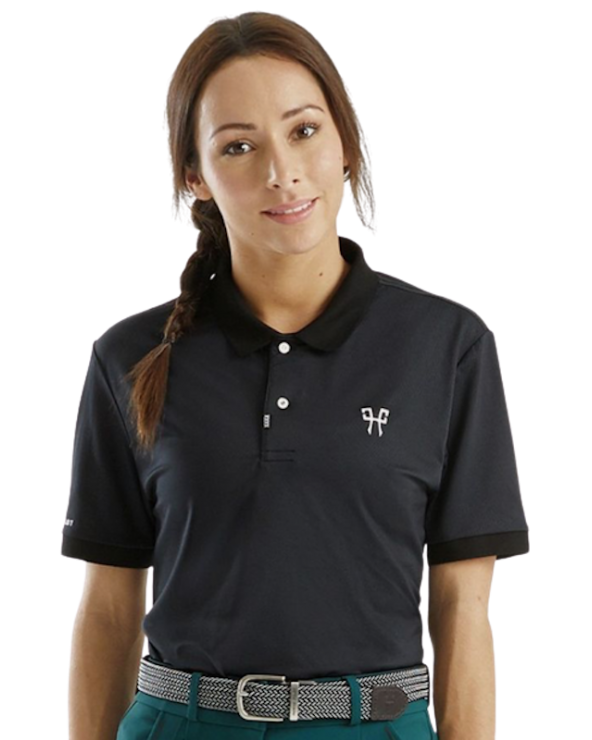 Polo Atlas Unisex Horse Pilot - Black ATL021 Horse pilot Polos et Chemises