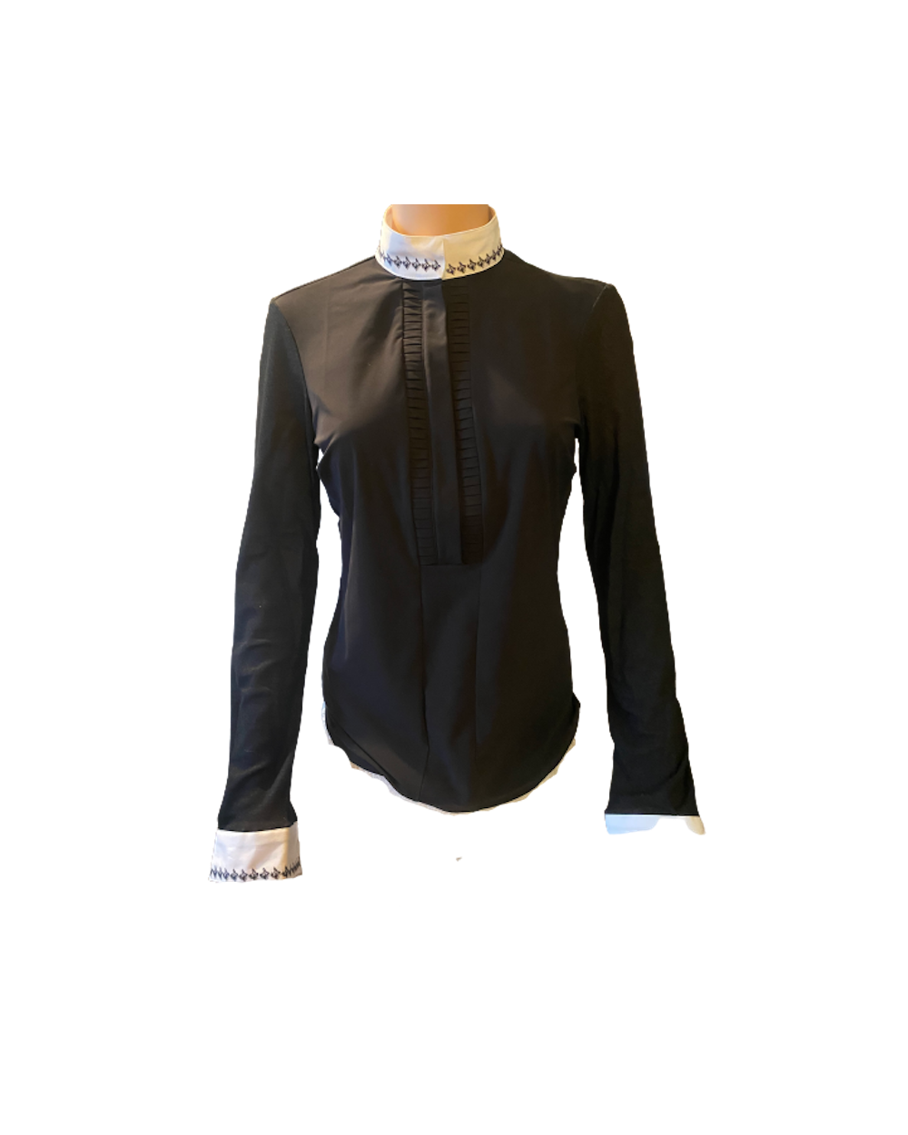 Chemise De concours Pleated Jersey Shirt Cavalleria - Noir CAD152 PA062 Cavalleria Toscana Polos et Chemises