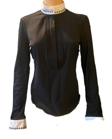 Chemise De concours Pleated Jersey Shirt Cavalleria - Noir CAD152 PA062 Cavalleria Toscana Polos et Chemises