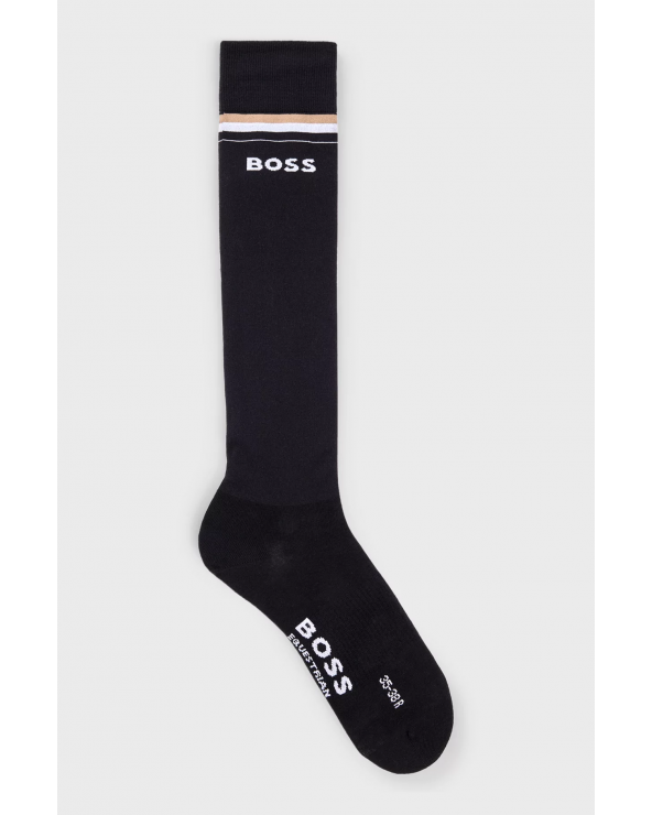 Chaussettes d’équitation à rayures emblématiques et logo  BOSS equestrian Accueil