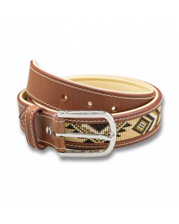 Ceinture en cuir perlée amérindienne KIONA BOHO STREET   Accueil