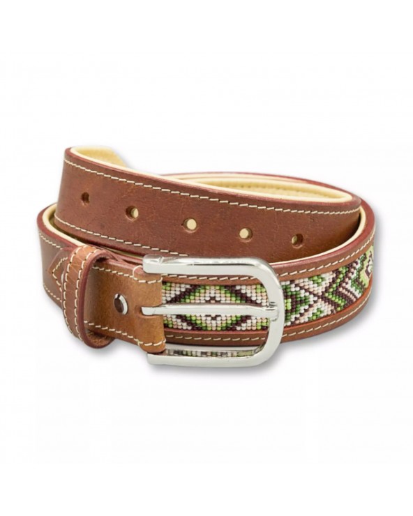 Ceinture en cuir perlée amérindienne NAHELE BOHO STREET   Accueil